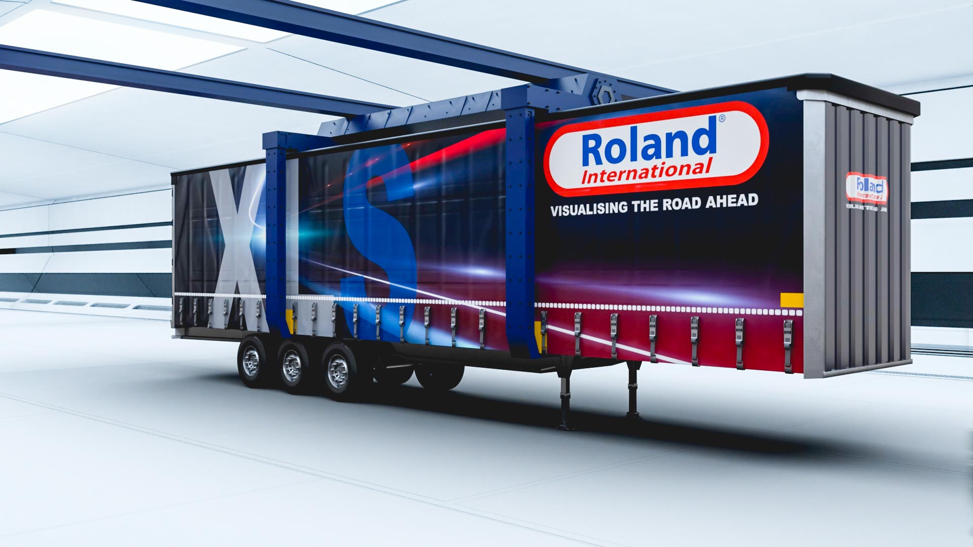 Semi-remorque Roland XLS pour le transport intermodal de marchandises en vrac