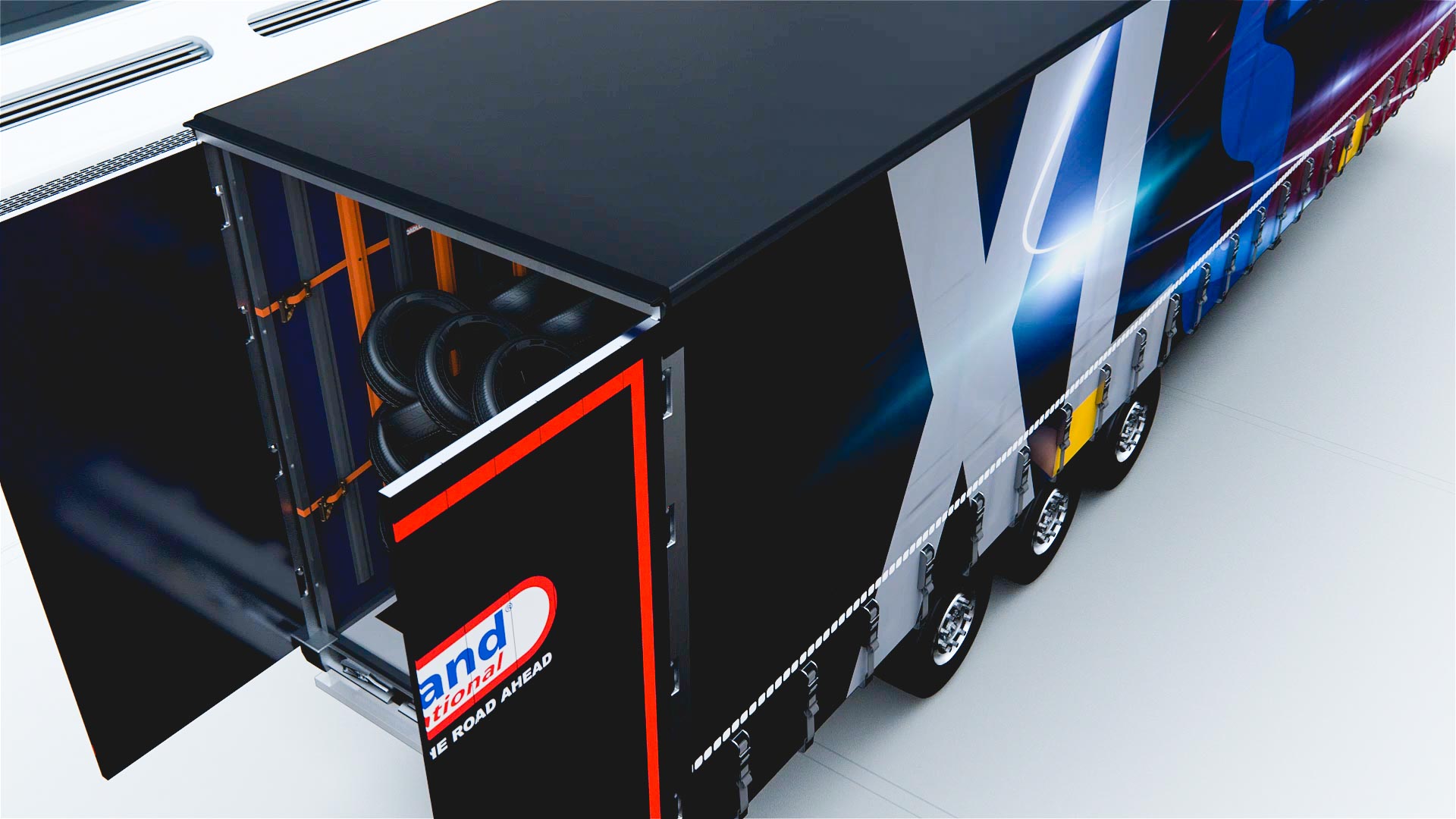 Semi-remorque Roland XLS pour le transport intermodal de marchandises en vrac